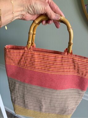Striped Pink and Cream Women’s Tote Bag